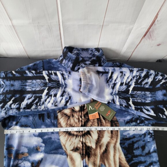 Y2K Trail Crest Outdoorsmen Men’s XL Wolves Nature Full Zip Fleece Jacket, NWT - Picture 5 of 6